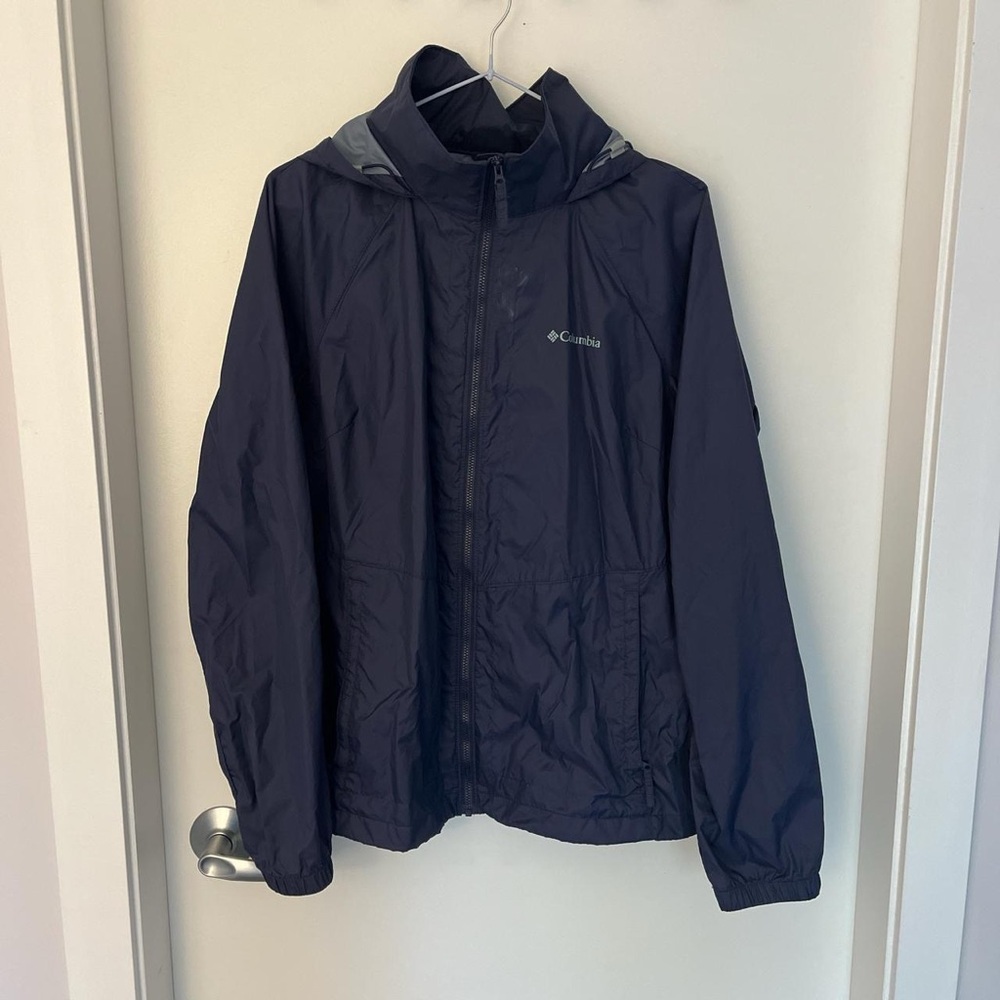 Columbia Navy Blue Windbreaker Jacket